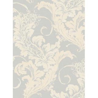 Seabrook Platinum Series AS70100 Alabaster Acrylic Coated Leaves Wallpaper